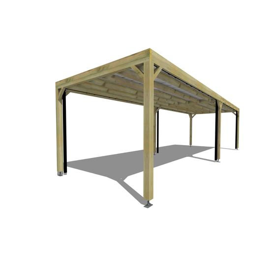 Carport bois • 10m x 3m • indépendante • sens largeur • livraison comprise