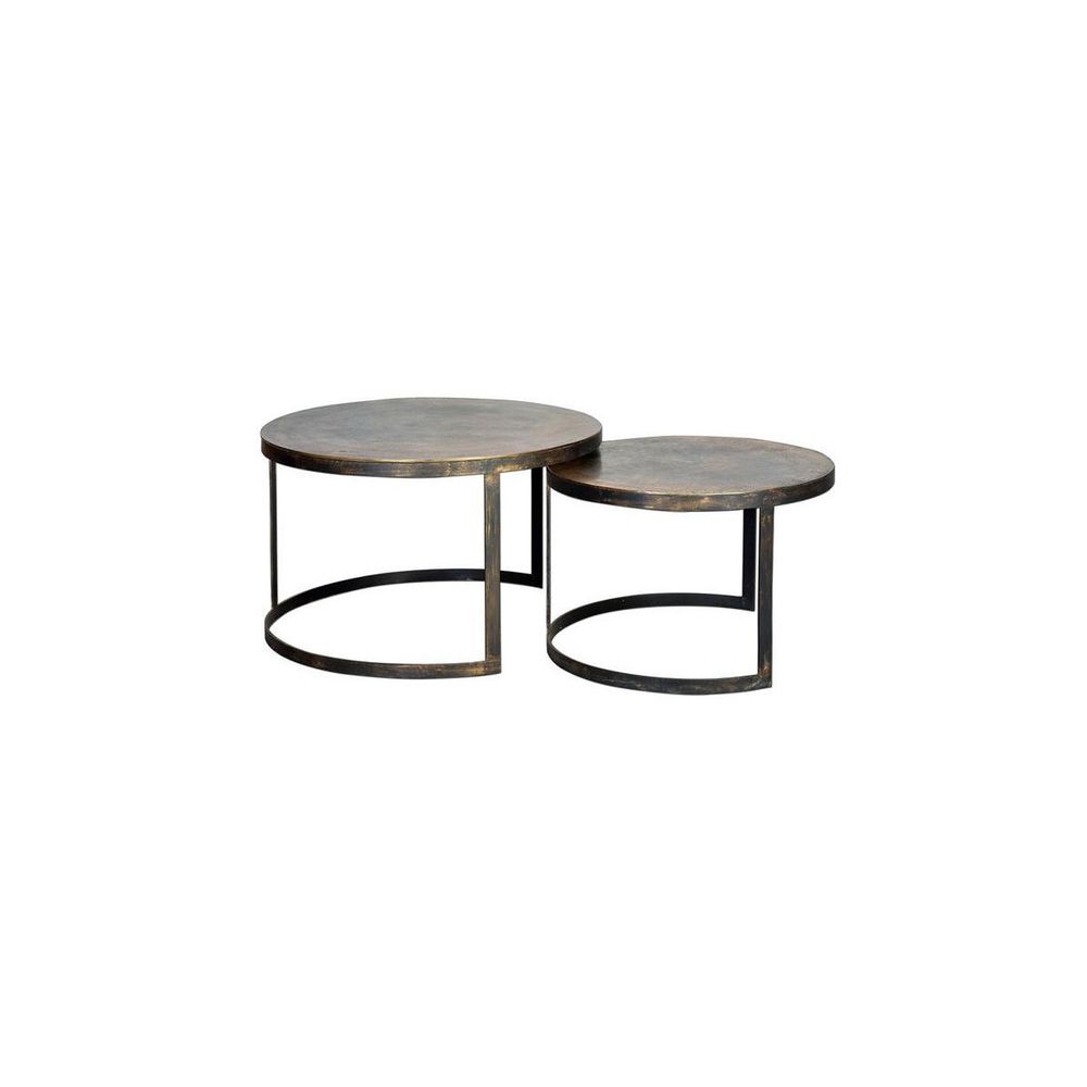 Lot de 2 tables basses bronze bronze bronze - décoration d'autrefois