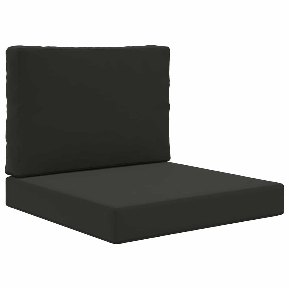 Coussin de canapé d'extérieur polyester noir 60 x 60 cm