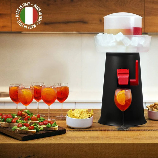 Kit complet noir en plastique avec 12 verres sac rouge 6 boîtes et tapis antiderapant