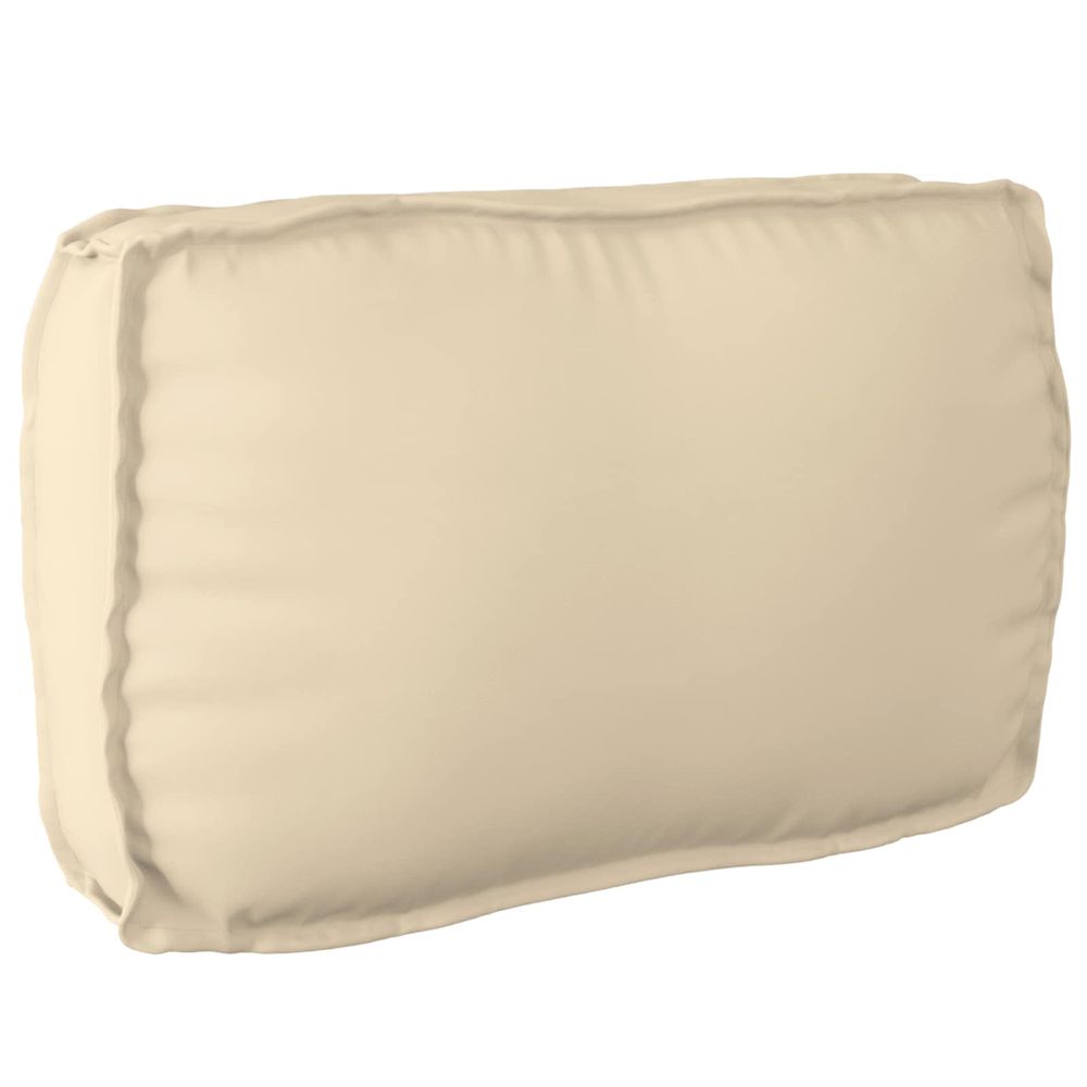 Coussin tissu oxford beige 70 x 40 x 12 cm