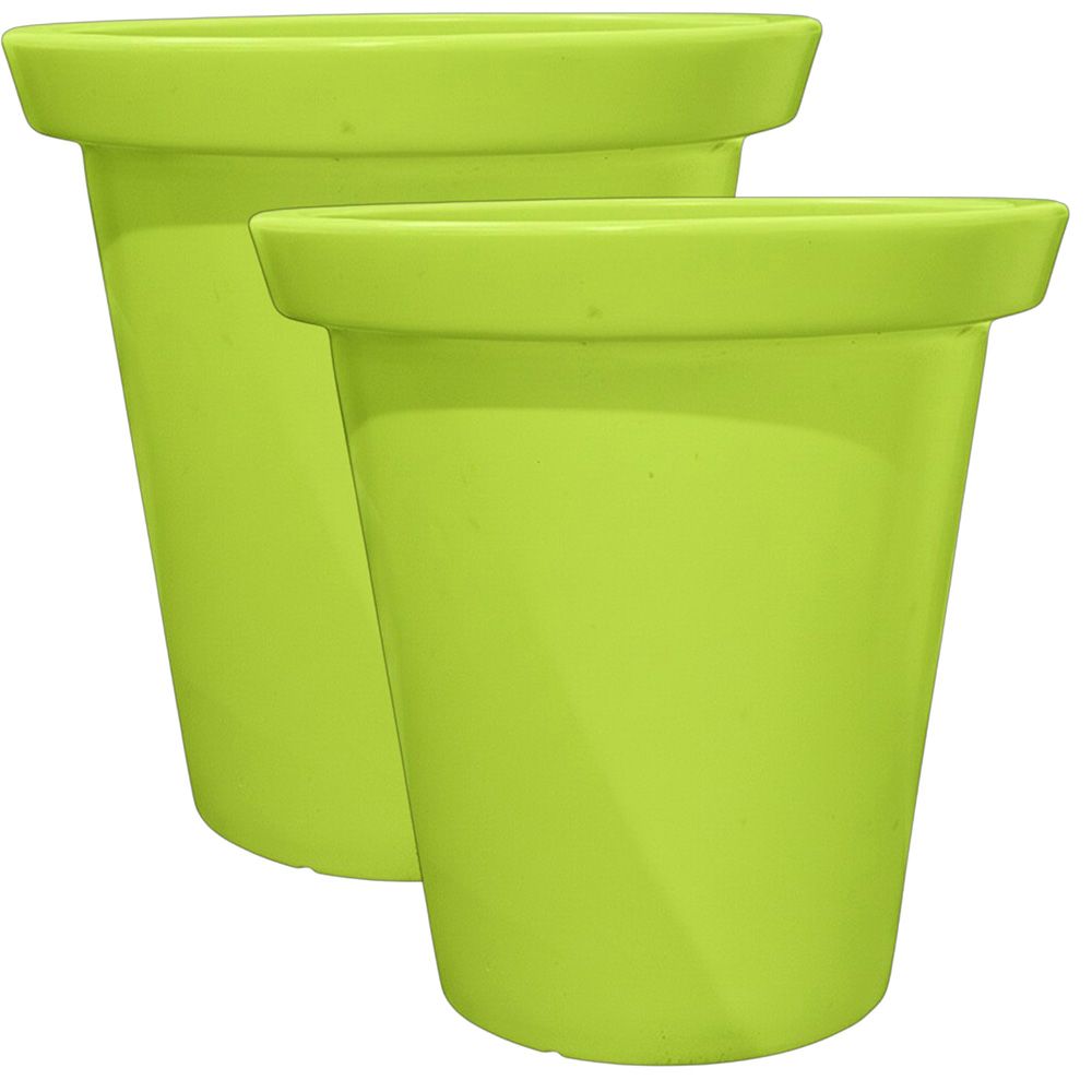 Pot de fleurs rond xxl delight 760l-lot de 2 - plast'up rotomoulage