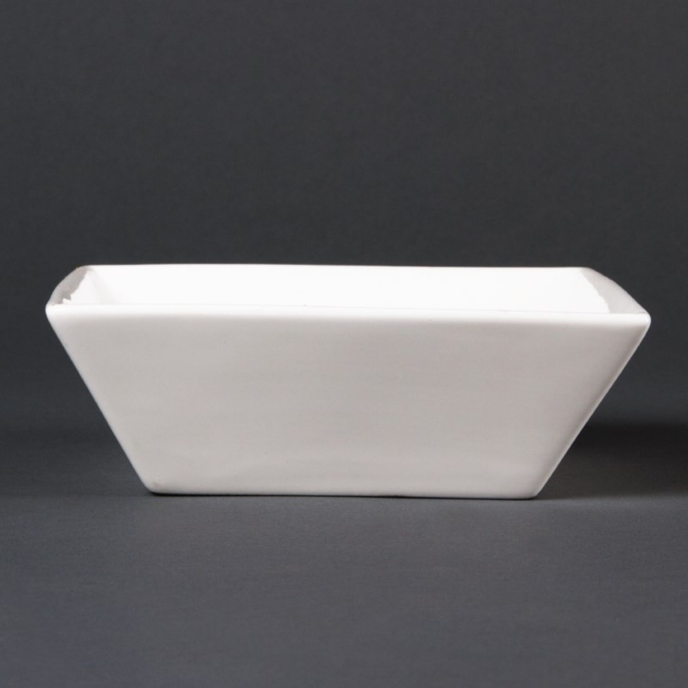Bols carrés 140mm lumina fine china - boite de 6