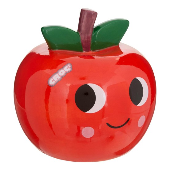 Tirelire enfant pomme chacha 13x13x13 cm rouge