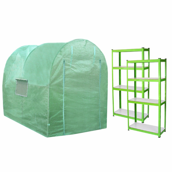 Serre polytunnel 19mm 2.5m x 2m avec étagères