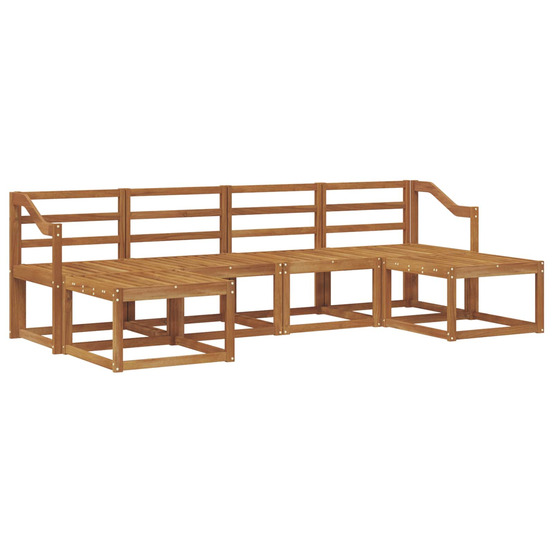 Ensemble de canapés d'extérieur 6 pcs naturel bois d'ingénierie