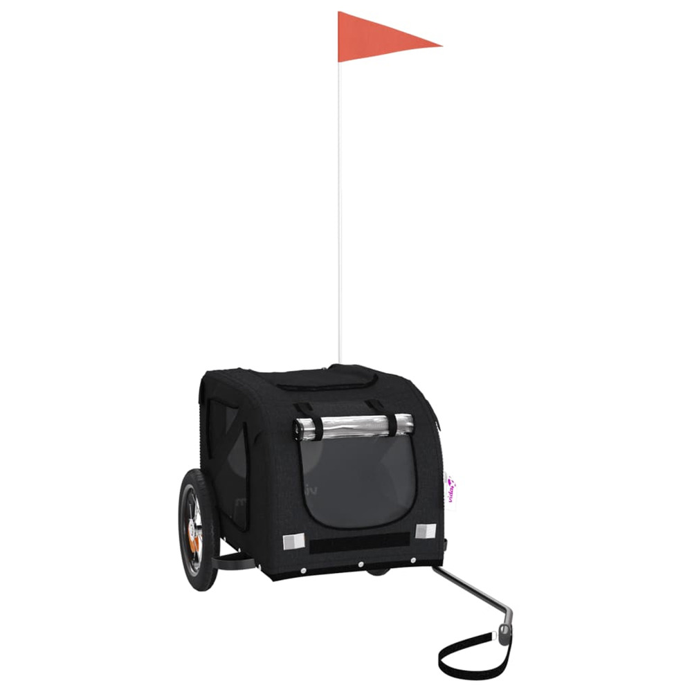 Remorque de vélo pour animaux de compagnie noir