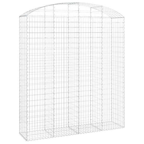 Panier de gabions arqué 200x50x220/240 cm fer galvanisé