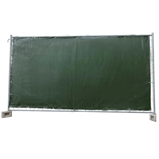 Bâche de chantier 160g/m², verte pe, bâche de protection chantier, 1,76x3,41m