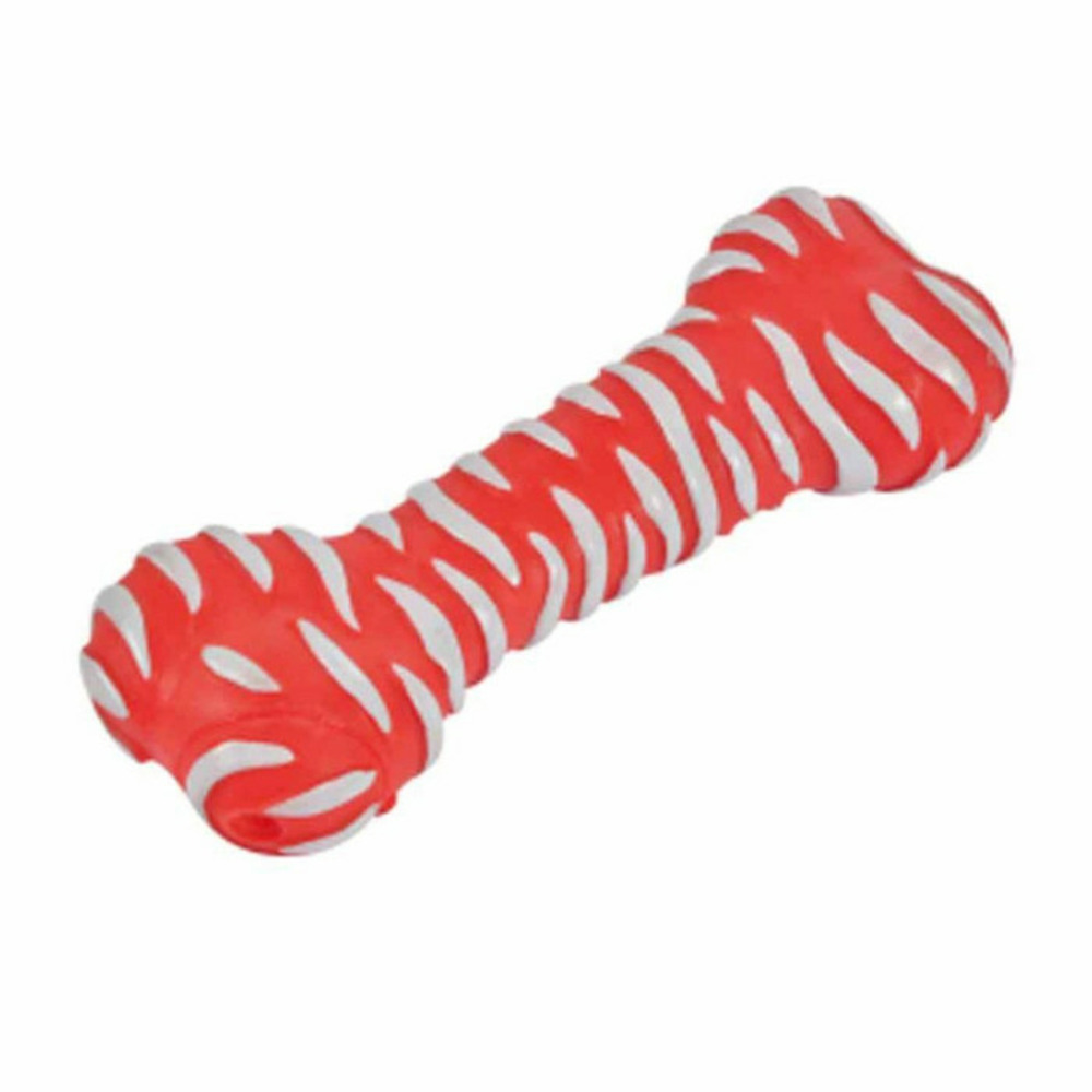 Jouet pour chien forme os 18cm rouge