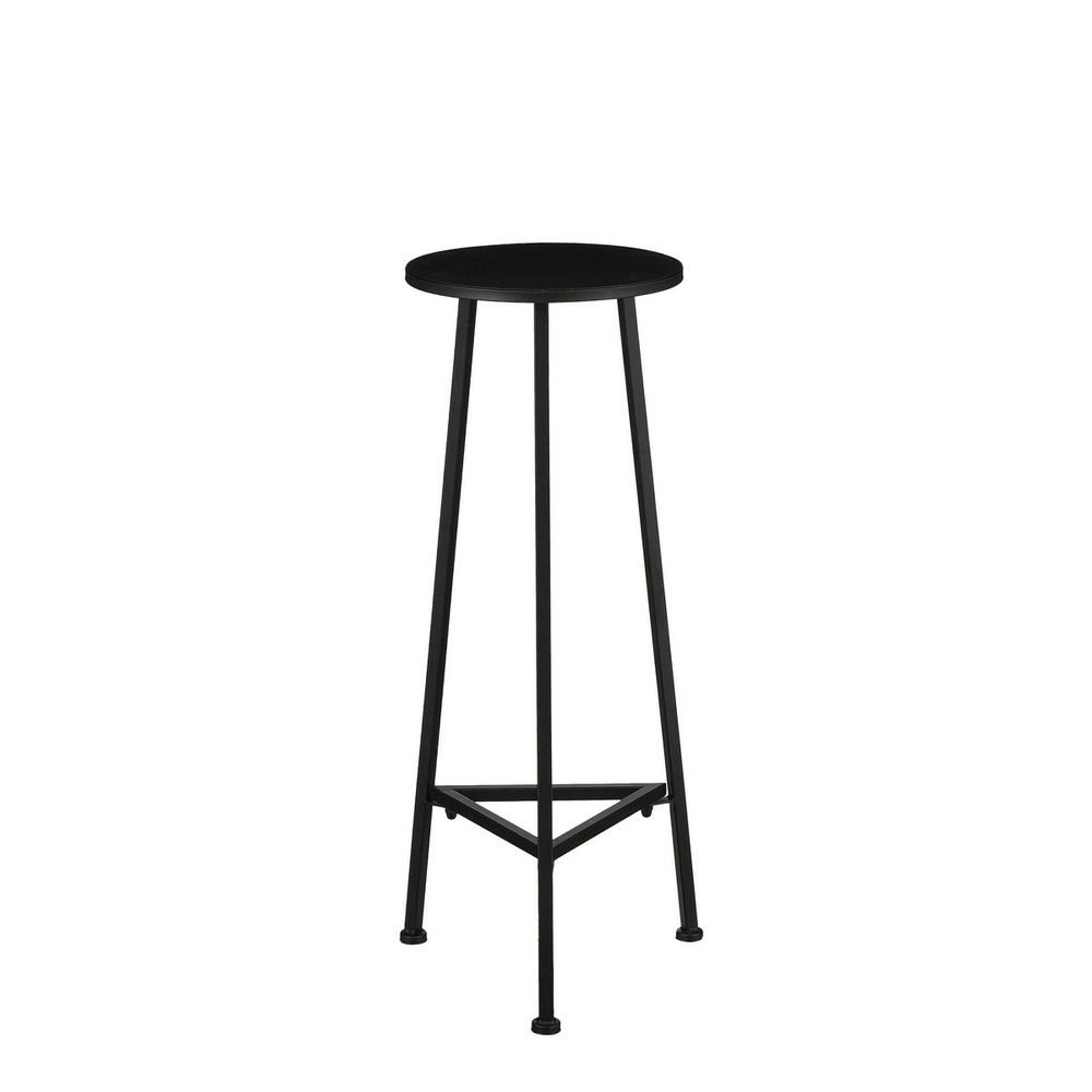 Mica decorations adine table de plantes - h80 x ø30 cm - métal - noir