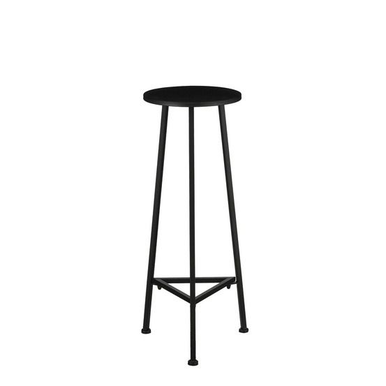 Mica decorations adine table de plantes - h80 x ø30 cm - métal - noir