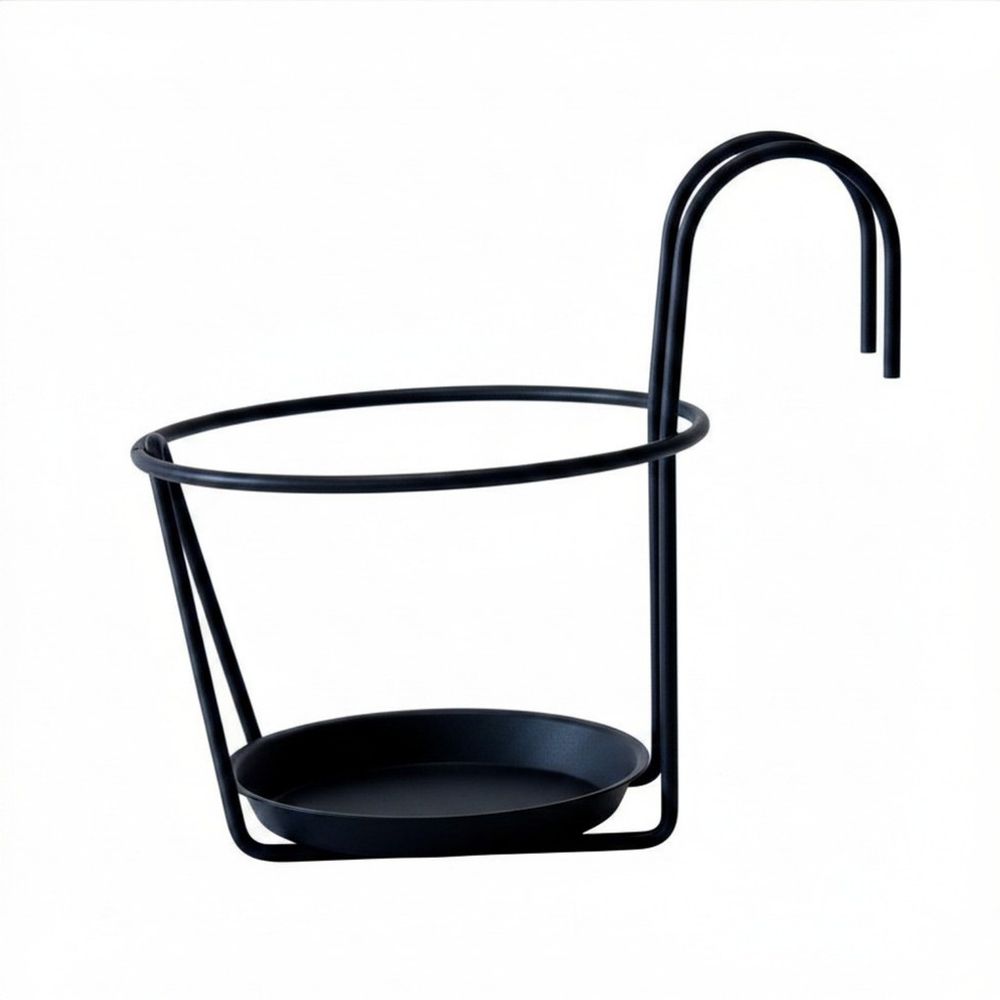 Porte pot avec soucoupe essentis pour pot 20 à 22 cm noir