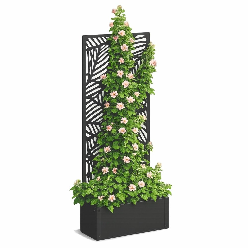 Mica decorations sapri support pour plantes - jardinière avec treillis pour plantes grimpantes - support pour plantes autoportant