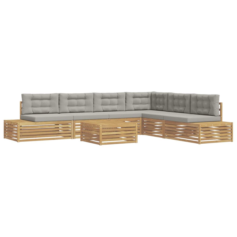 8 pc ensemble de canapés d'extérieur polyester blanc