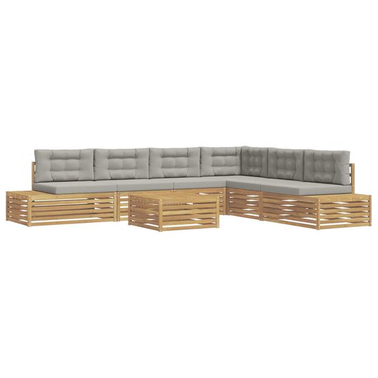 8 pc ensemble de canapés d'extérieur polyester blanc
