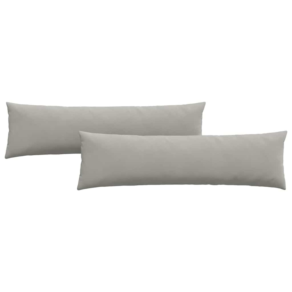 Coussins de canapé 2 pcs gris clair 145 x 40 cm tissu