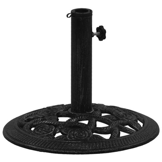 Socle de parasol noir 40x40x32 cm fonte