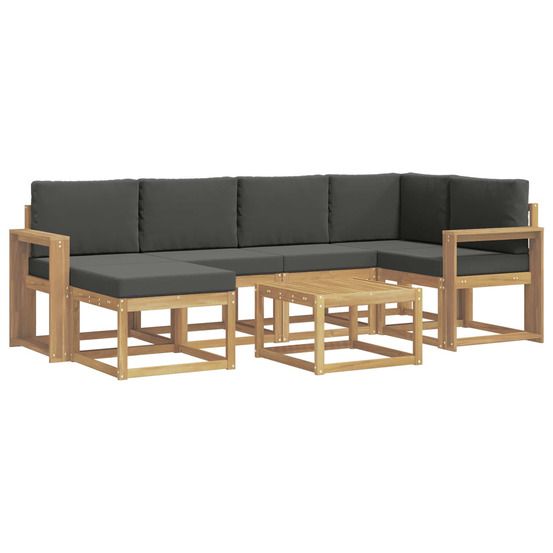 Ensemble de canapés d'extérieur 7 pc blanc et anthracite