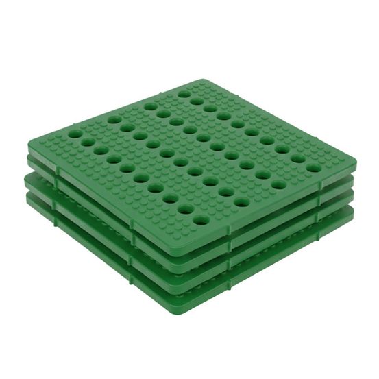 Gripsquare 50 - lot de 4 - plaque pehd antidérapante - plast'up rotomoulage