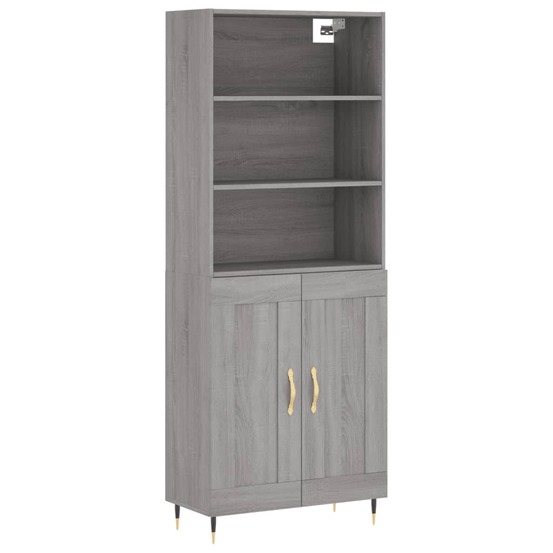 Buffet bahut commode armoire meuble de rangement organisateur cuisine salle de séjour salon haut sonoma 69,5 x 34 x 180 cm bo
