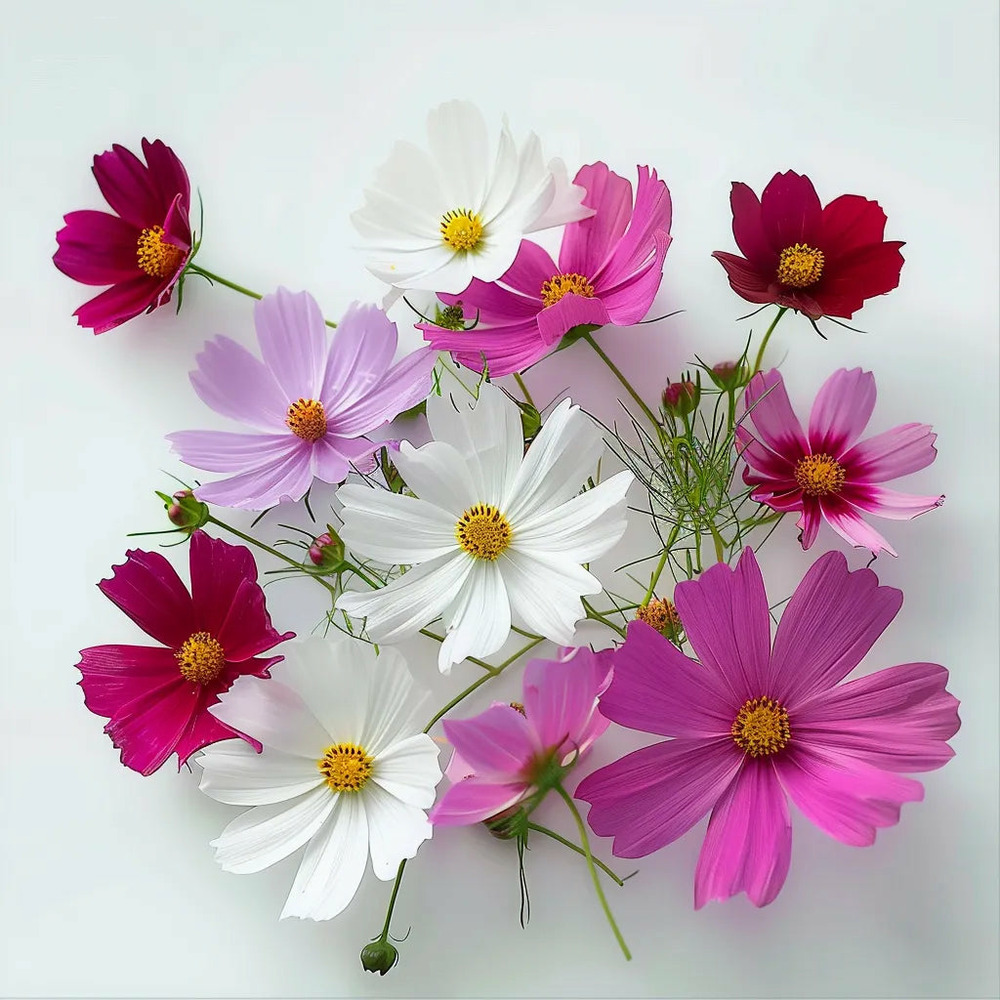100 graines de cosmos blanc rose et rouge - semisauvage permaculture