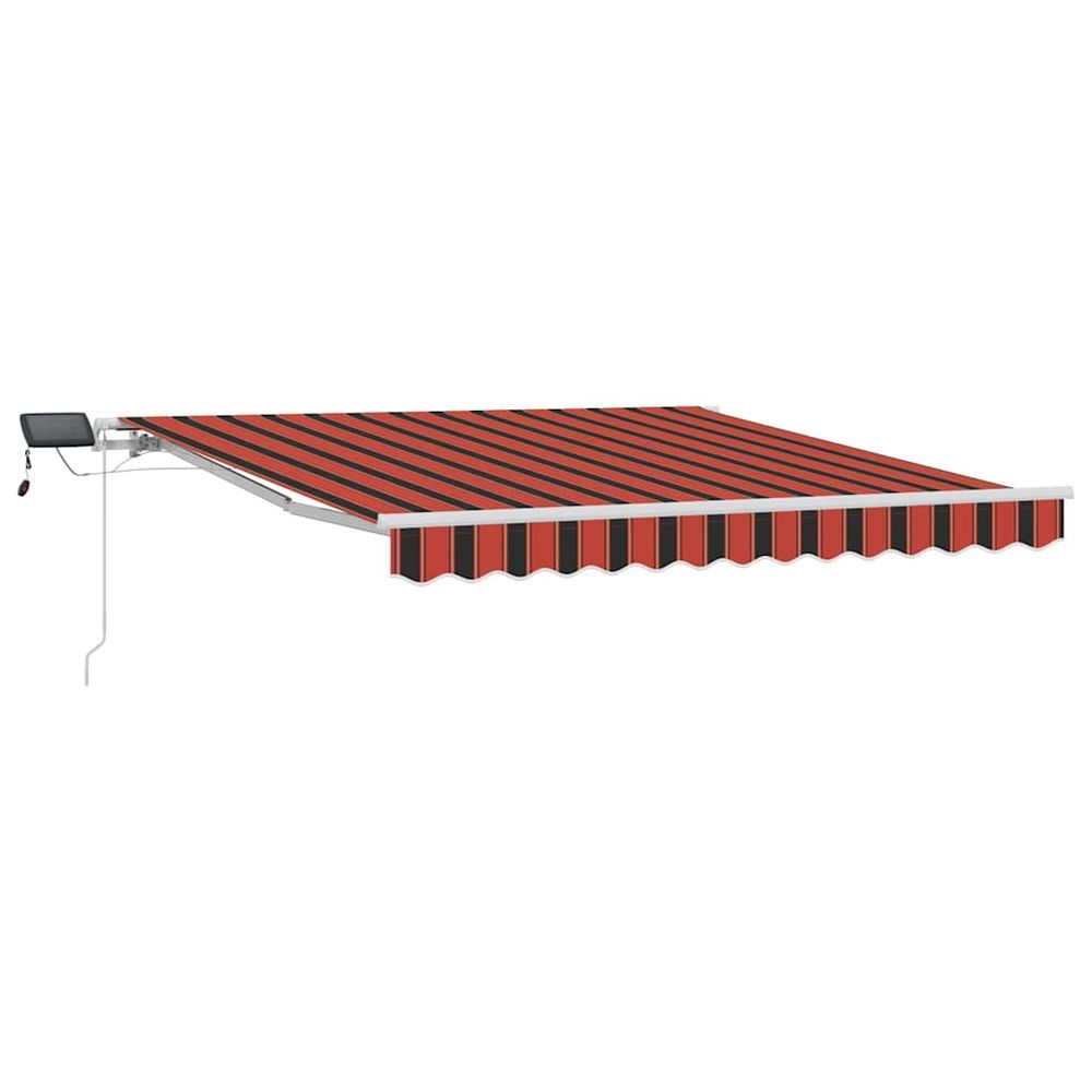Auvent rétractable orange et marron 300 x 250 cm