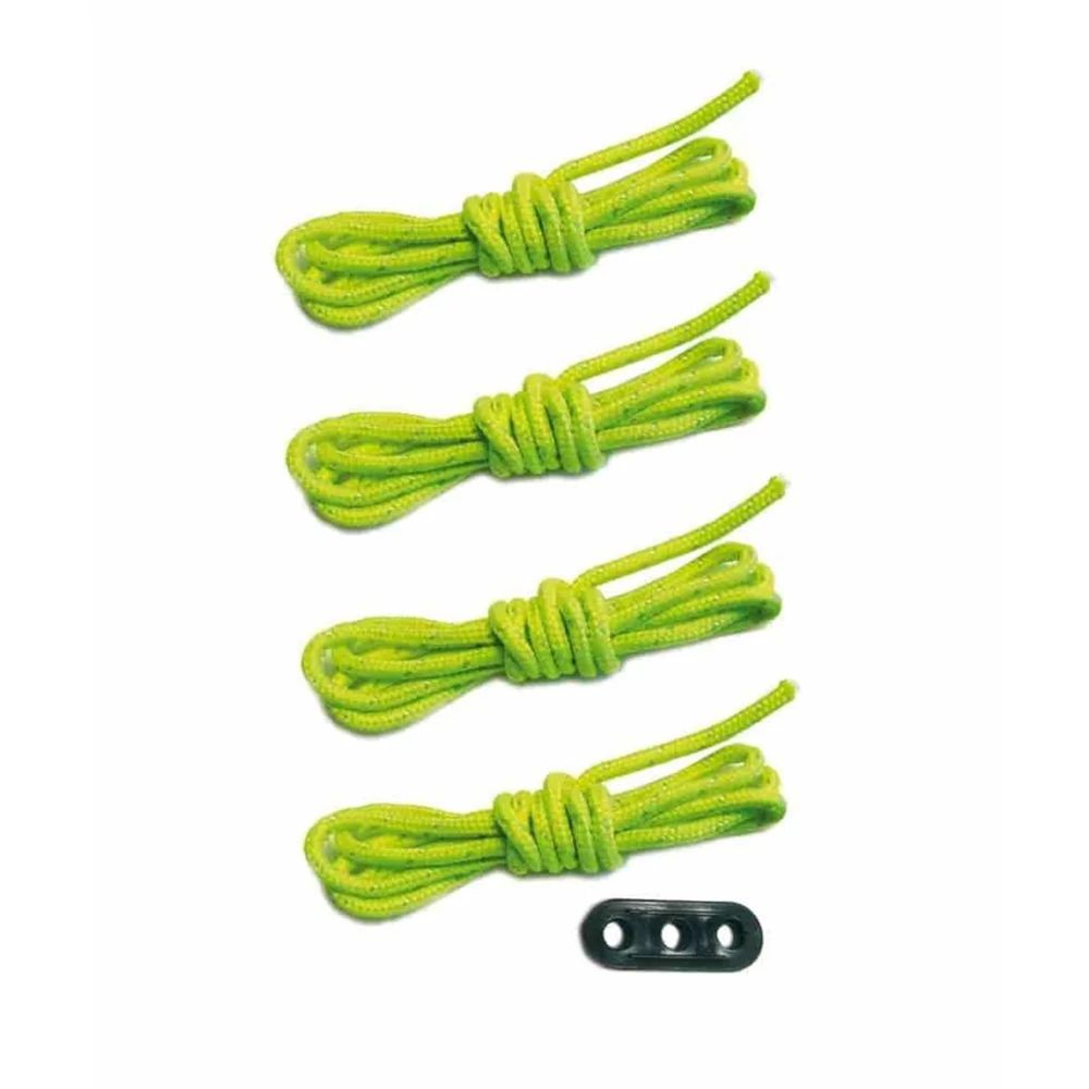 Kit de 4 cordes de tente 3m, réfléchissantes avec tendeurs