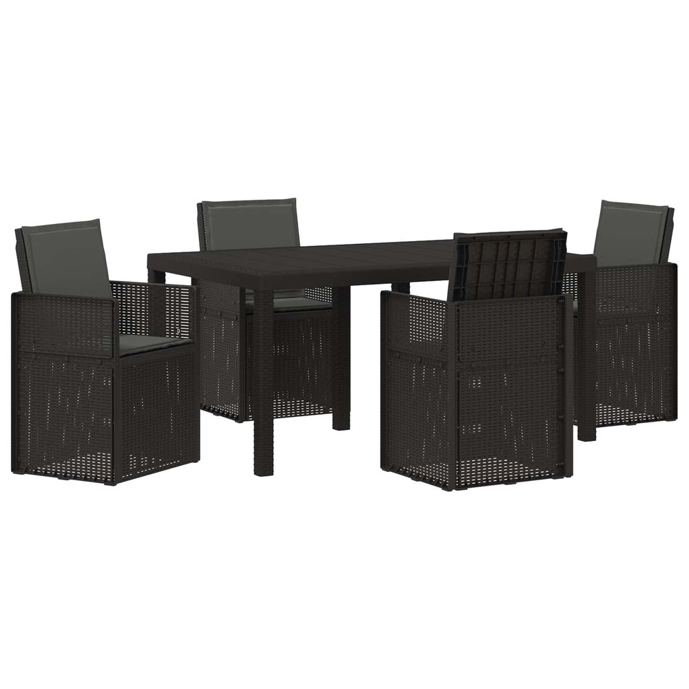 Ensemble de salle à manger pour jardin 5 pc anthracite pp