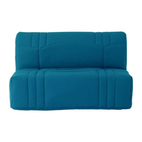 Banquette 2 places bz dream - tissu 100% coton bleu canard - couchage 140x190 cm - l145 x p100 x h90 cm