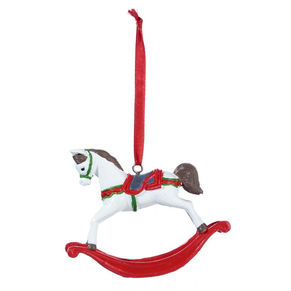 Sujet de noël résine cheval