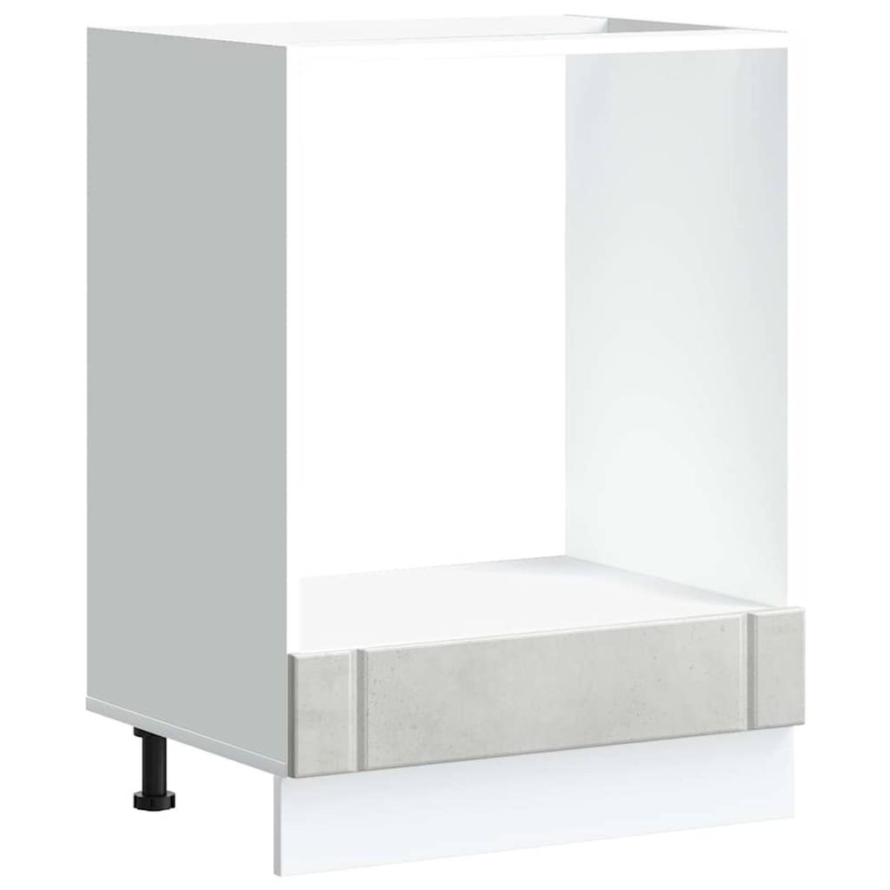 Armoire de four lucca gris béton bois ingénierie