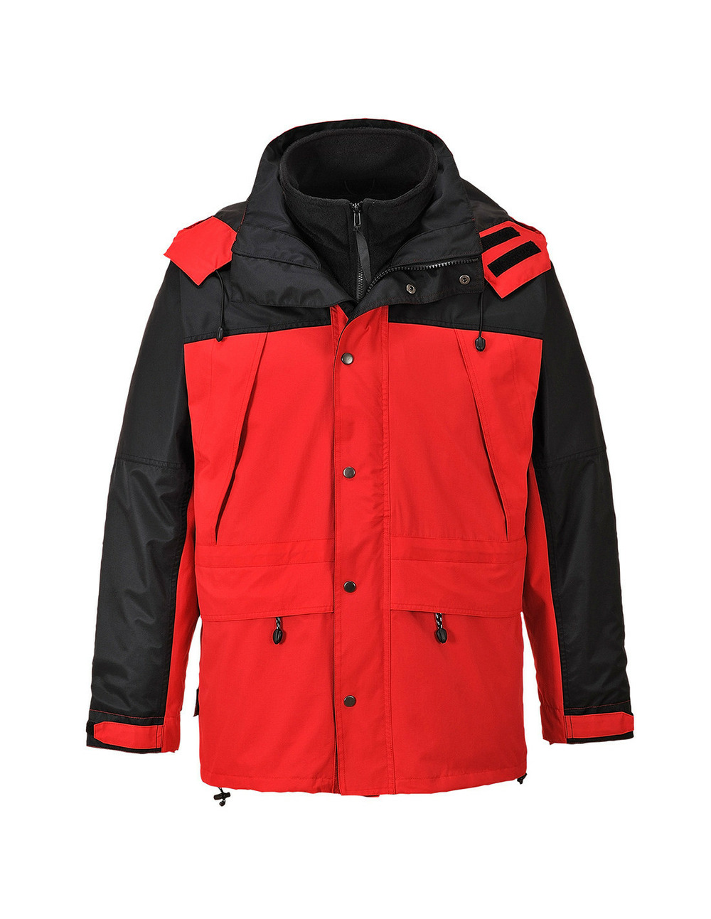 Veste respirante orkney 3 en 1 couleur : rouge taille l - portwest