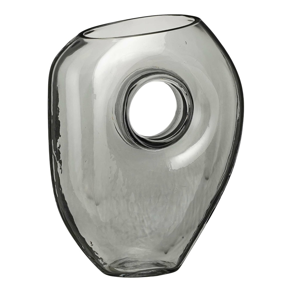 Mica decorations - vase en verre gris h22,5