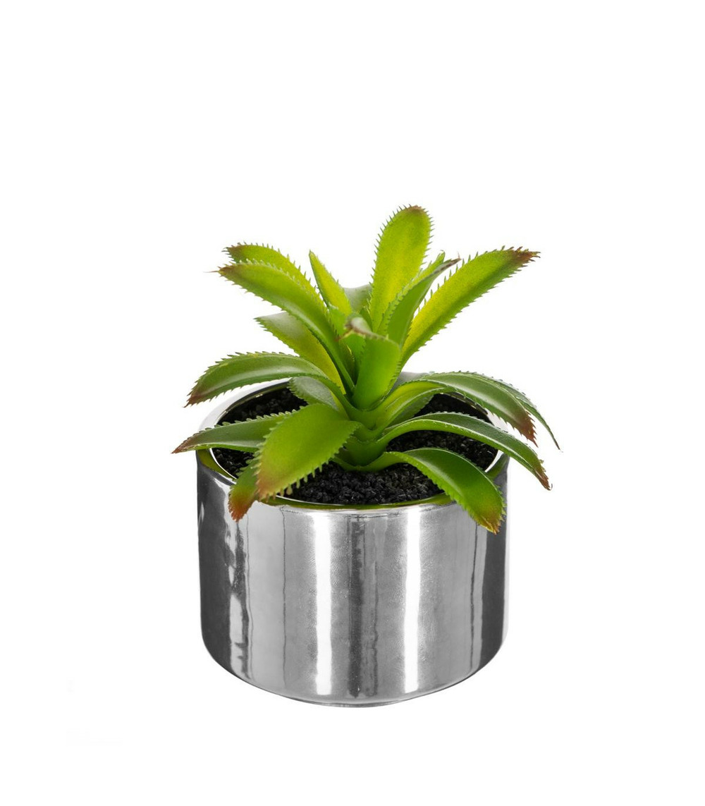 Plante verte artificielle pot en céramique h 15 cm