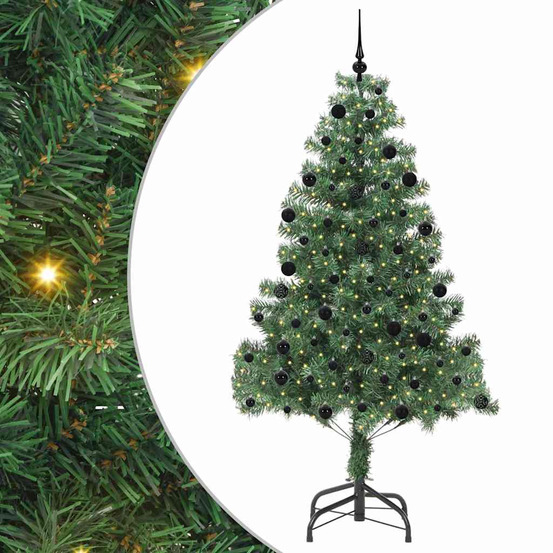 Sapin de noël avec 300 led avec support vert 210 cm pvc