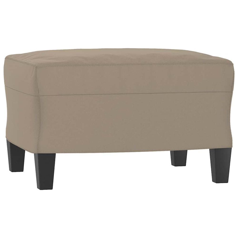Repose-pied taupe 60x50x41 cm tissu microfibre