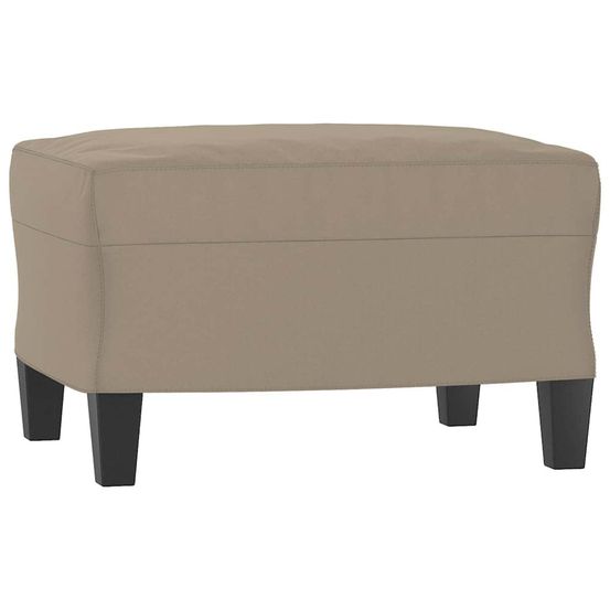 Repose-pied taupe 60x50x41 cm tissu microfibre