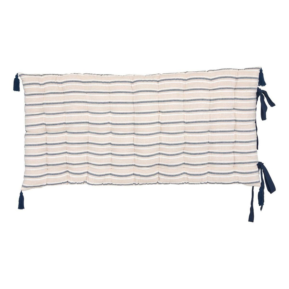 Coussin de sol groove 120x60cm rayé bleu navy