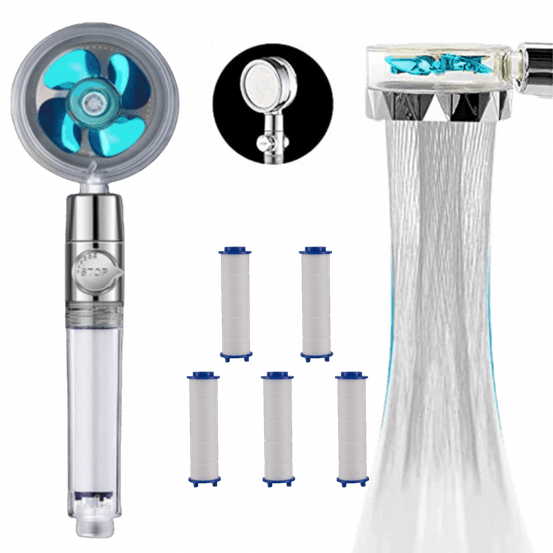 Savewater power - pack douchette + 5 recharges filtres - pommeau de douc