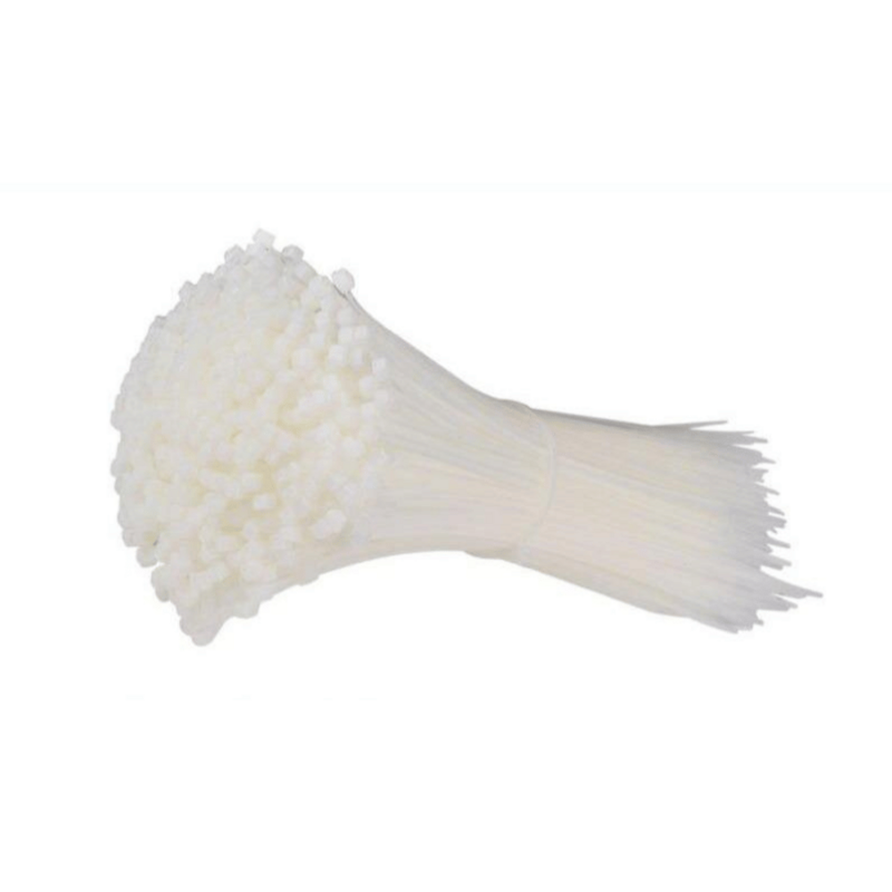 Rilsan blanc (lot de 100) 4x150mm