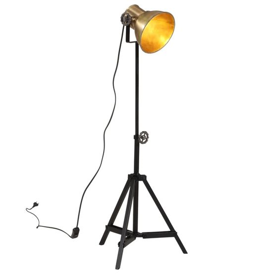 Lampadaire 25 w laiton antique 35x35x65/95 cm e27