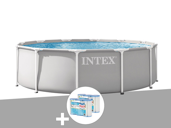 Kit piscine tubulaire prism frame ronde 3,05 x 0,76 m + 6 cartouches de filtrat