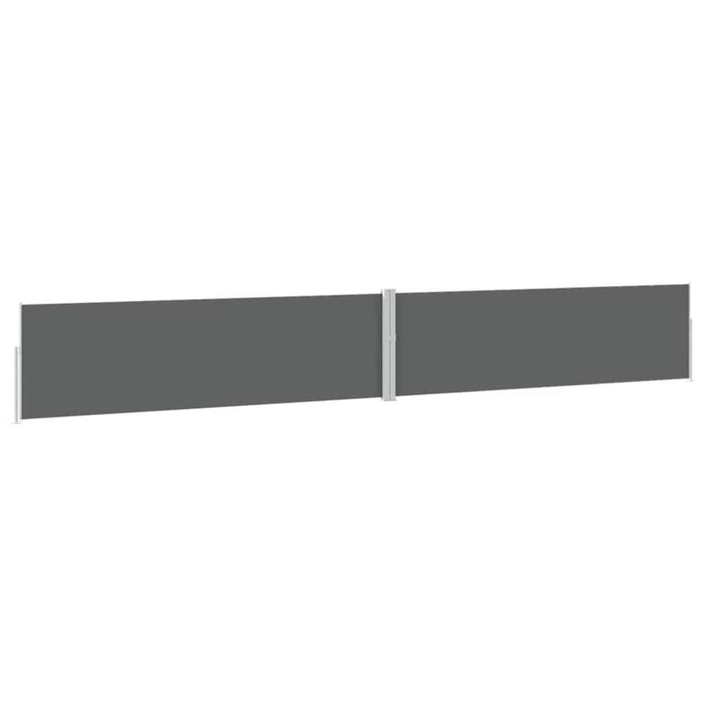 Auvent latéral rétractable de patio 170x1200 cm anthracite