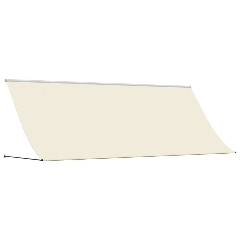 Auvent rétractable crème 400x150 m tissu et acier