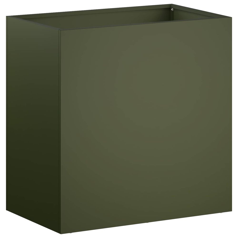 Cache-pot de jardin vert olive 50 x 30 x 40 cm