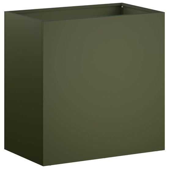 Cache-pot de jardin vert olive 50 x 30 x 40 cm