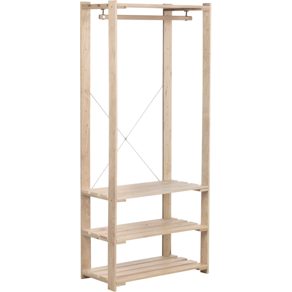 Penderie en pin massif nova 76. 5 x 38. 5 x 174. 5 cm