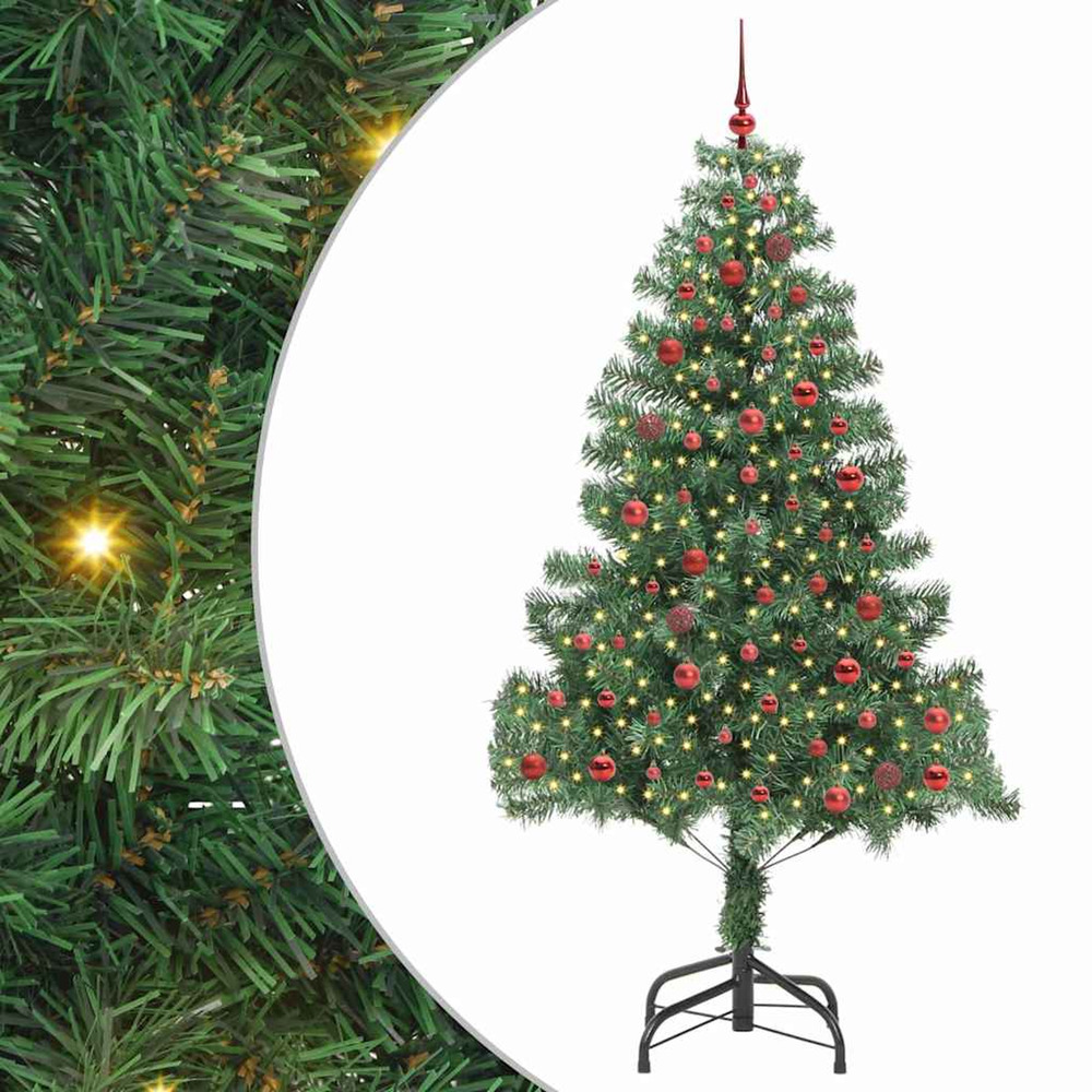 Sapin de noël avec 300 led avec support vert 210 cm pvc