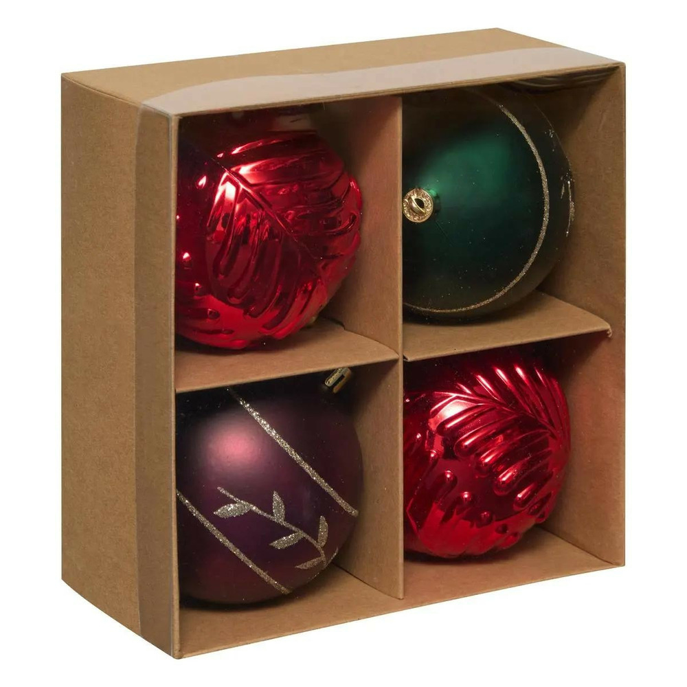 Lot de 4 boules de noël 